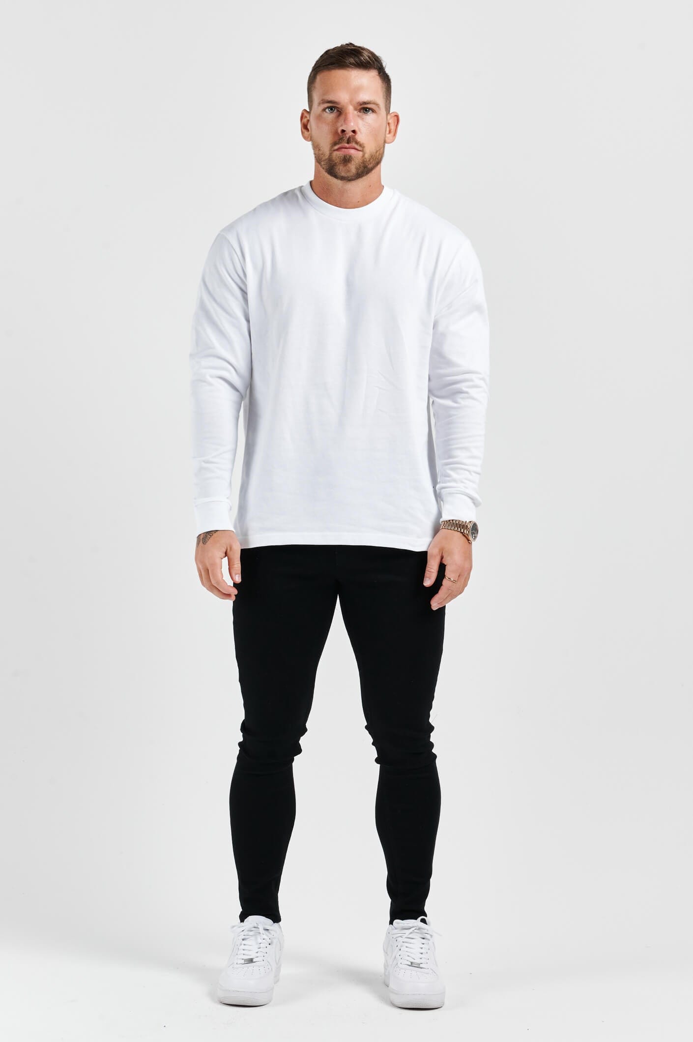 ELEVATE BASICS LONG SLEEVE T-SHIRT - WHITE