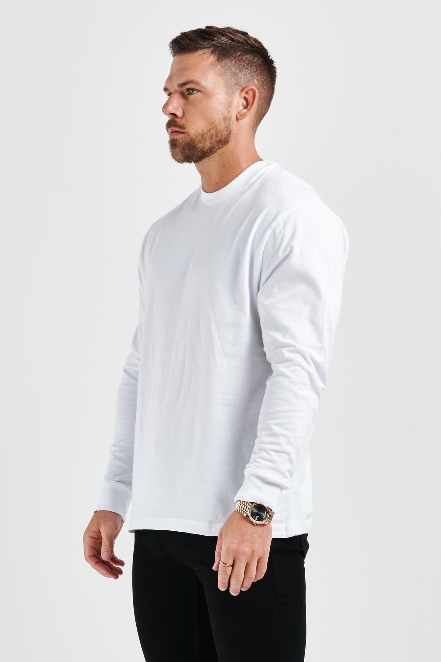 ELEVATE BASICS LONG SLEEVE T-SHIRT - WHITE