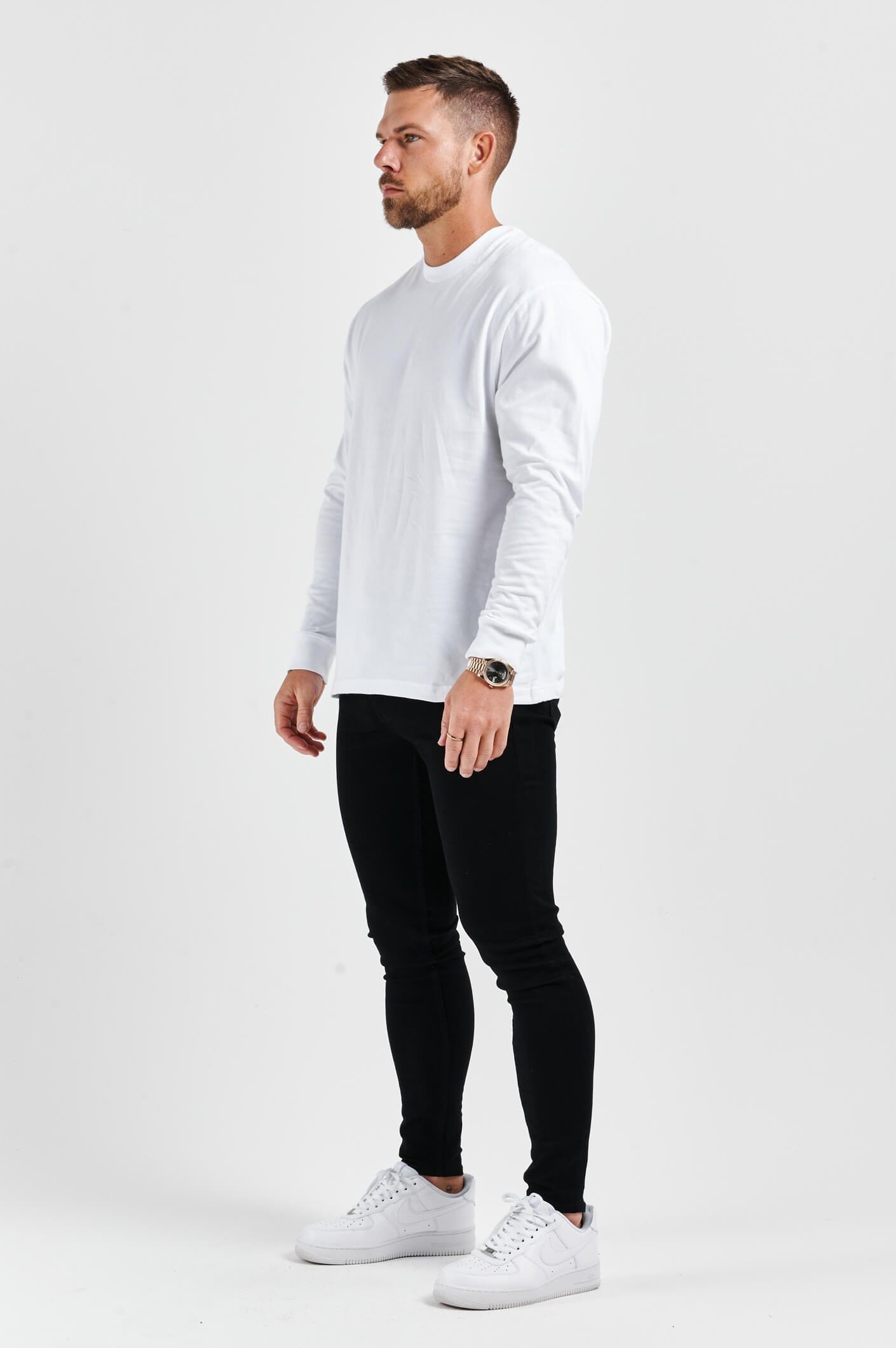 ELEVATE BASICS LONG SLEEVE T-SHIRT - WHITE