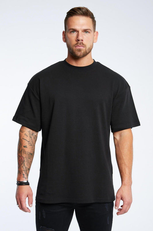 ELEVATE BASICS OVERSIZED T-SHIRT - BLACK