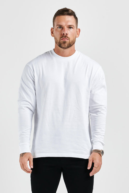 ELEVATE BASICS LONG SLEEVE T-SHIRT - WHITE